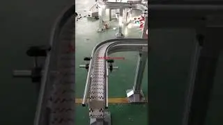 Curved plastic conveyor aluminium conveyor testing