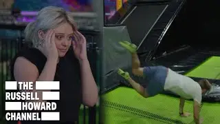 Emily Atack Shows Up Russell Howard on a Trampoline | The Russell Howard Hour