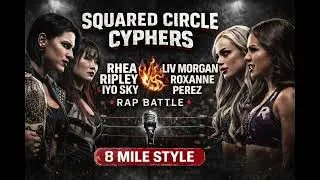 RHEA RIPLEY & IYO SKY vs LIV MORGAN & ROXANNE PEREZ 🔥 RAP BATTLE | 8 Mile Style