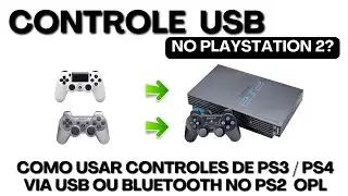Controle USB no PLASTATION 2 ?  Como usar controle de PS3/PS4 via usb ou  Bluetooth no PS2 com OPL