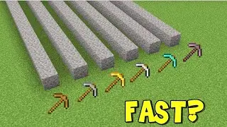 Minecraft Pickaxe Speed Test - Fastest Gravel Mining Pickaxe Revealed!