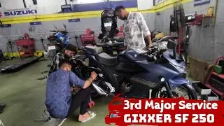 Suzuki GIXXER SF 250 3rd Major Service | 3rd Service में क्या करते है | #punitwedhikar #bikelover 