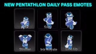 NEW DAILY PASS EMOTES (ALL FREE) | INK GAME PENTATHLON UPDATE