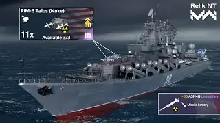 RF Varyag With 11x RIM-8 Talos And ASN4G☢️ Modern Warships Gameplay 