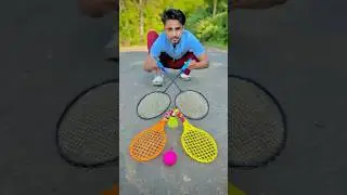 2 Carbon Fiber Badminton Vs 2 Big Size Graftex Badminton Racket Unboxing & Play 🏸✅|| #shorts