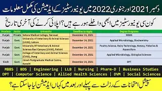 Admissions in December 2021 & January 2022 :: All Open Admissions in Undergraduate Programs ::