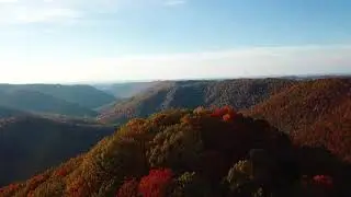Setting Sun Enhances Fall Colors in Guardian, West Virginia