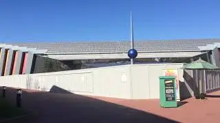 Universe Of Energy behind construction walls. Epcot Center