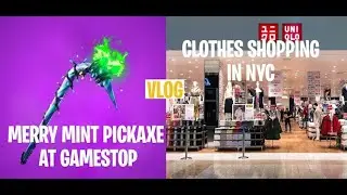 Merry Mint Pickaxe at Gamestop and Clothes Shopping in NYC - VLOG