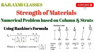 Column and struts ll Numerical Problem based on using Rankine formula ll calculate Rankine load