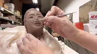HOW TO AVOID EXPLOSION IN THE KILN BY HOLLOWING OUT A CERAMIC BUST PART 2