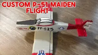 Custom P-51 Rc plane maiden flight attempt | Will it survive?