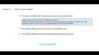 Types of Altitude  - Private pilot written exam questions