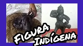 figuras de barro: indio leñador - diy, manualidades, alfarería, arcilla