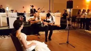 Sarah & Michael Rosenberg's Wedding: The Groom & His Band Serenades The Beautiful Bride