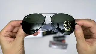 Ray-Ban Rb3025 Classic Mirrored Aviator Sunglasses Unboxing