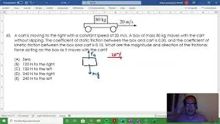 2.1-45 Horizontal Force to Move a Box at Constant Speed