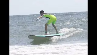 Father and Son Surfing Lesson in Daytona Beach with Daytona Beach Ocean Sports 8-7-25