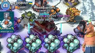 WARRIORS VS 4 SHIELD GENERATOR in Boom Beach (23.08.2023)