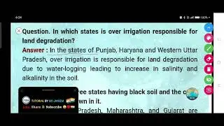 In which states is over irrigation responsible for land degradation?
