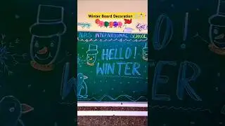 Winter Board decoration ideas ☃️❄️ #trending #youtubeshorts #shorts #snow #winter