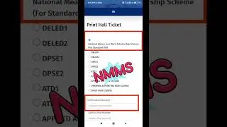NMMS HALL TICKET breaking news nmms #nmms #seb #exam #hallticket #new