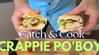 CATCH & COOK a Crappie Po'Boy, The best way to fry crappie🍴
