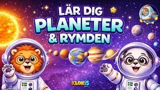 Lär dig planeter & rymden 🌎🚀 | För barn | På svenska | Klokis Barn TV