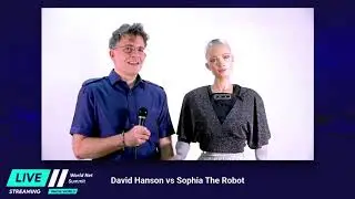 Робот София против доктора Дэвида Хэнсона &mdash; World Net Summit 2020