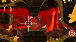 Ragdoll Blaster 3 Magma Basin 4-11 Rock-a-fall-er 3 Stars Tutorial Walkthrough