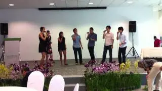Accapella Rehearsal at Singapore Orchid Show Appreciation Dinner