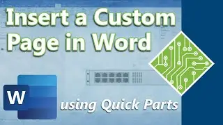 Новая страница Word Custom с быстрыми разделами