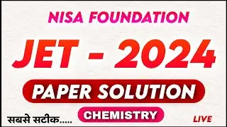 JET 2024 || CHEMISTRY PAPER SOLUTION || BY YUSUF SIR
