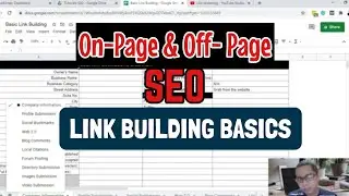 Basic SEO Link Building Methods | What are the different types of backlinks | On-Page & Off Page SEO
