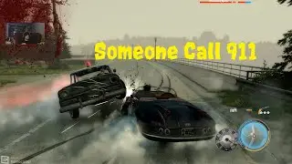 Two cop cars slam into me at full speed. Mafia 2