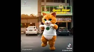 **Title:**Gusto's Dancing Mascot Vibes the Rhythm 🎵🐱