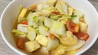 TUMIS SAWI PUTIH DAN TAHU , KUAHNYA SEGER BANGET !
