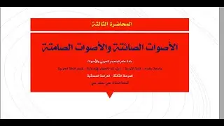 الأصوات الصامتة والأصوات الصائتة