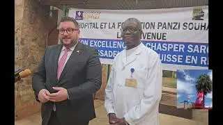 conf&eacute;rence de presse de Mr @Chaspersarott&rsquo; ambassadeur de conf&eacute;d&eacute;ration Suisse en #RDC &agrave; l&rsquo;h&ocirc;p Panzi