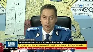 Conferinţa de presă a Jandarmeriei, după mitingul din 10 august. Se anunţă noi proteste