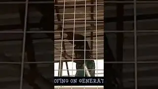 building steel roofing frame and covering to generator house