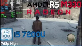 R5 M330 l Mafia 2 768p - 720p All settings tested