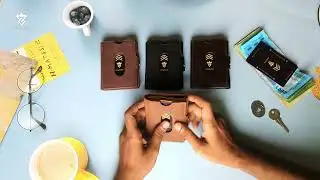 Zomidar Super Slim Snap Button Bi-Fold Antique Leather Wallet (The Cosmic)