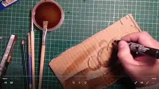 Pintando con Café en Cartón