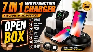 7 IN 1 Multifunction Charging Station Dock I For Apple Android Devices  Open Box And First Time Test
