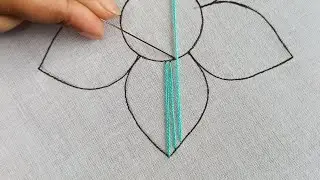 Super Easy Flower Hand Embroidery DMC Thread, Hand Embroidery Easy Flower Tricks Idea, Sewing Hack