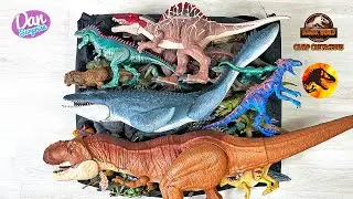 COLOSSAL BOX of 100 Dinosaurs Toys & Prehistoric Animals of Jurassic World Camp Cretaceous