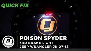 Poison Spyder LED License Plate Holder and 3rd Brake Light for your 2007-2018 Jeep JK Wrangler