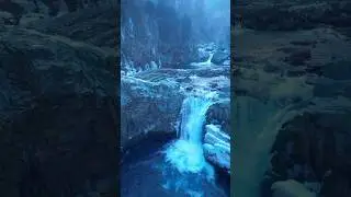 Kashmir during winters ❄️ #shorts #kashmir #viral #heavenonearth #snowfall #waterfall #music #frozen