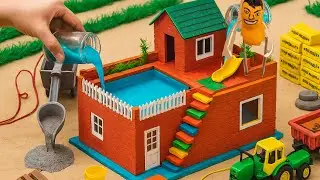Earthquake Destroyed The House||diy mini modern 2-story house with  pool @TheBrothersCreator